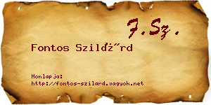 Fontos Szilárd névjegykártya